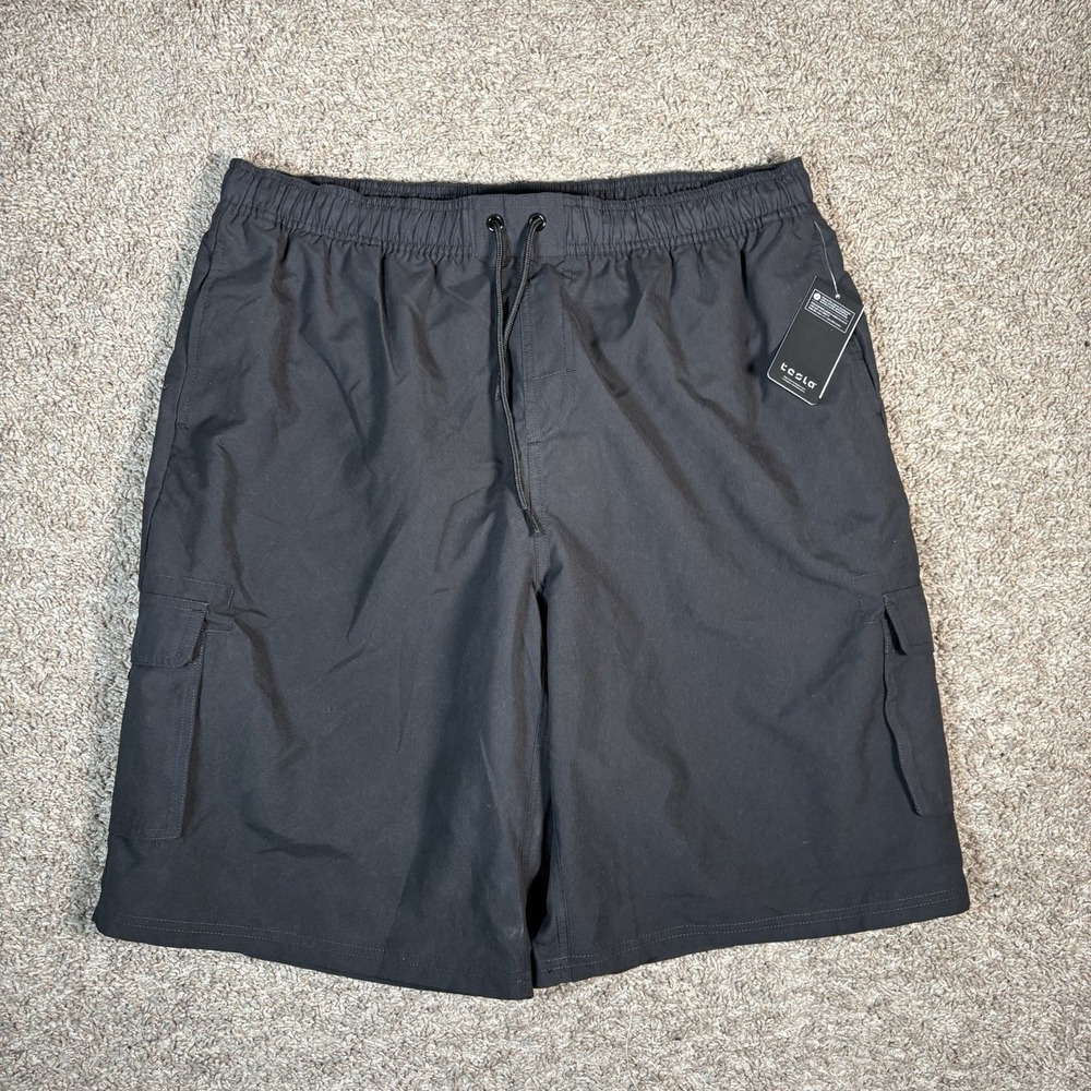 Tesla Rashguard Swimming Board Shorts Performance Mens 2XL Cargo Pockets‎